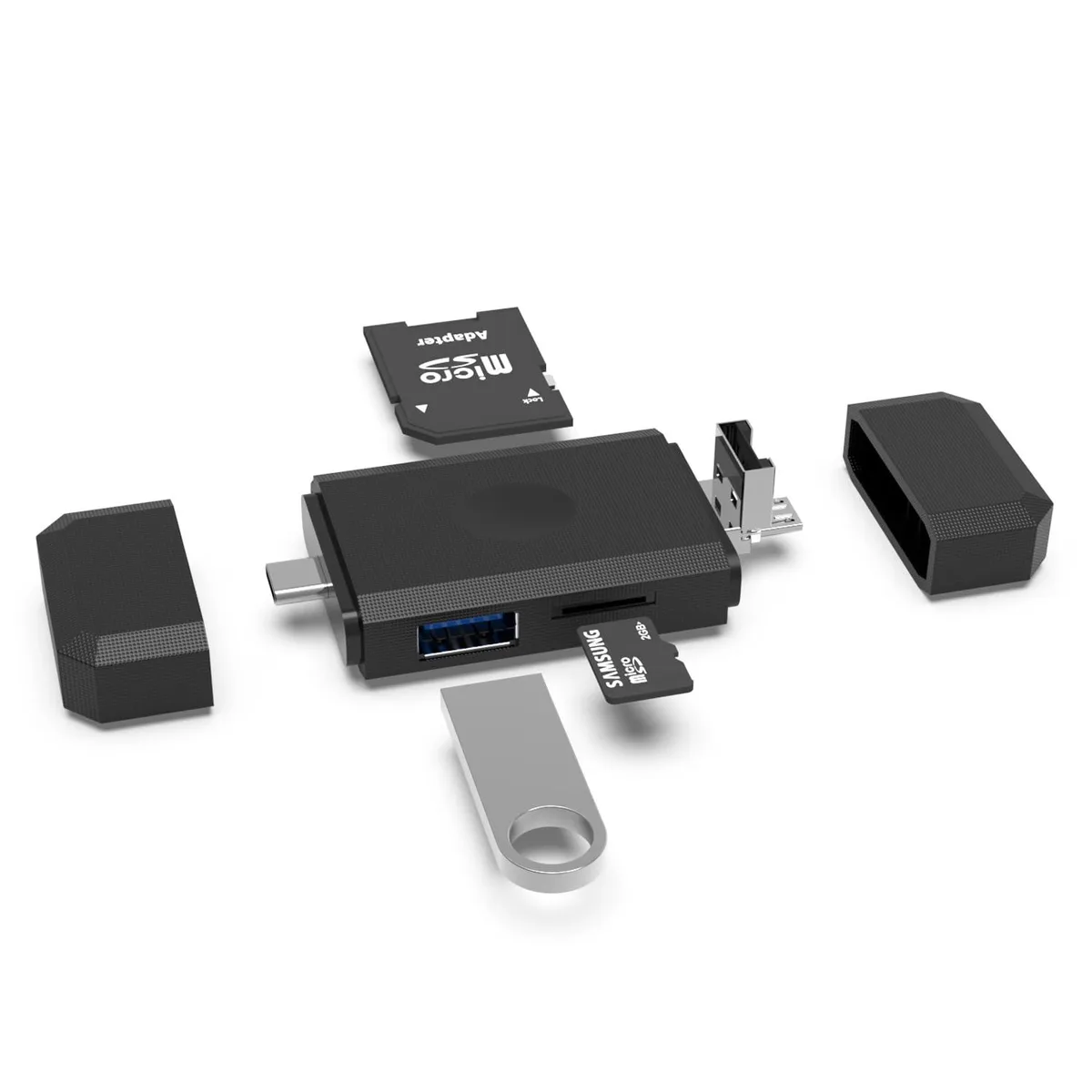  Yuanshan 3-in-1 OTG Adapter &amp; Card Reader RFID — product photo