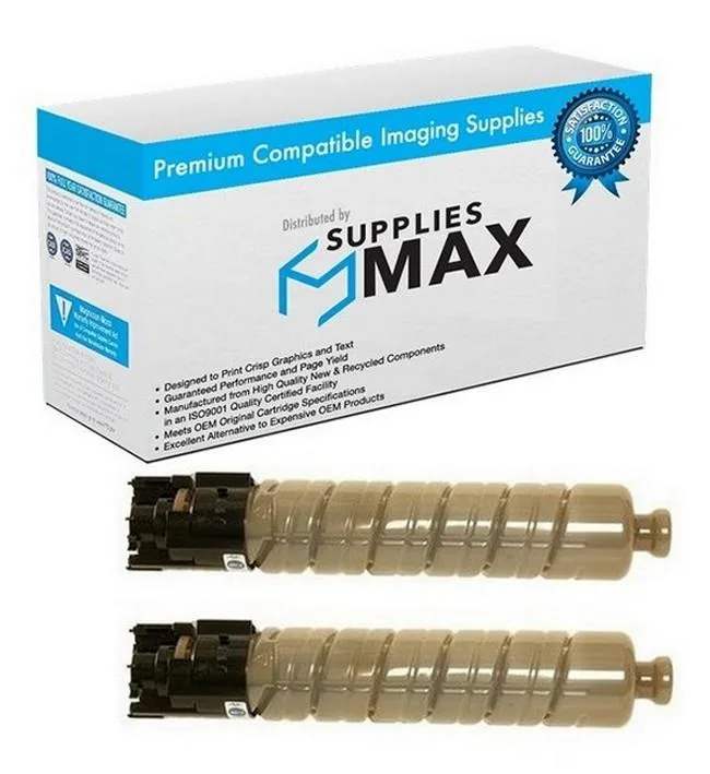 SuppliesMax SuppliesMax Black Toner Cartridge 2/PK 24000 Pages Lanier 821086_2PK — product photo