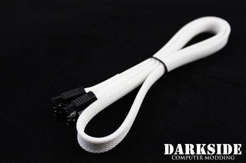 Darkside Computer Modding Darkside Computer Modding DS-0167 SATA 3.0 60cm 180° to 180° cable White — product photo