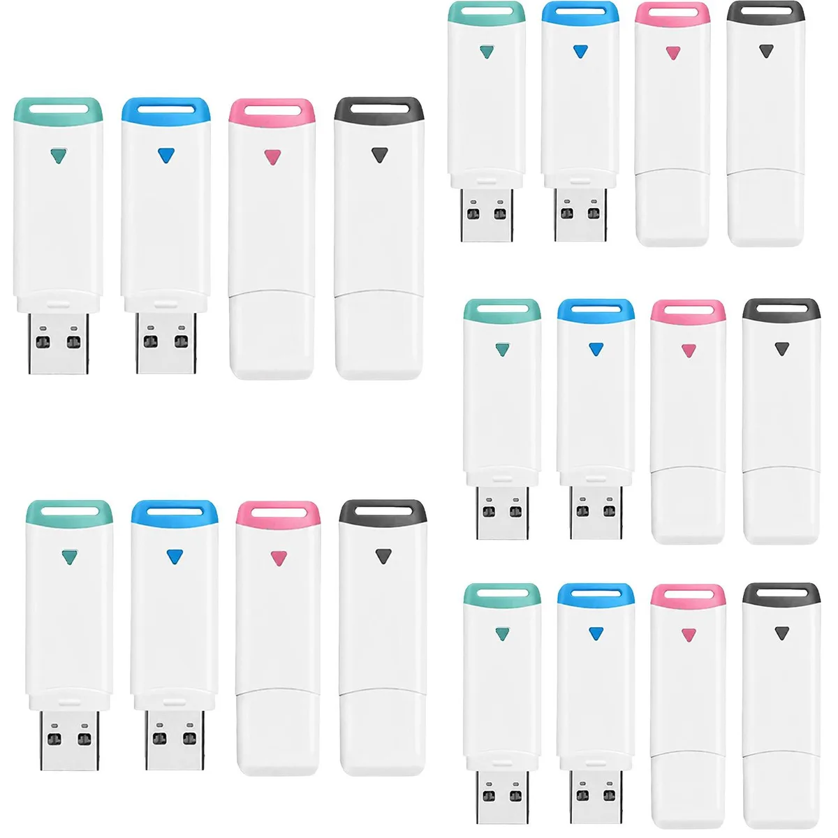Halasal Halasal HGM8GB 8GB USB 2.0 flash drive 20-pack 4 colors — product photo