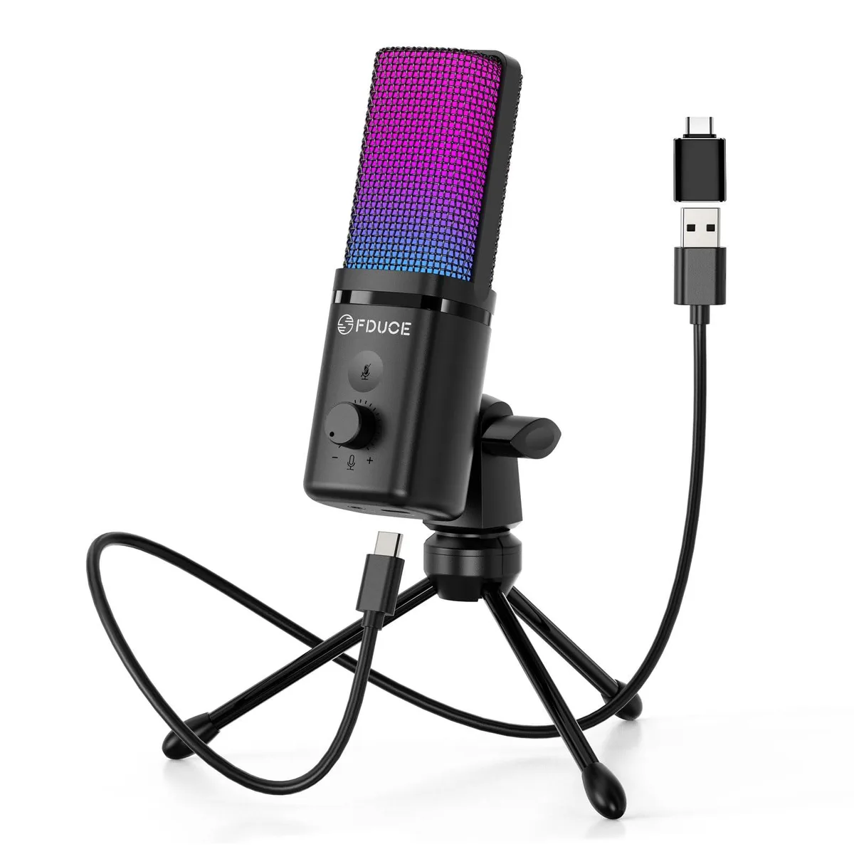  FDUCE M160 USB Condenser Microphone with Tripod Stand — product photo