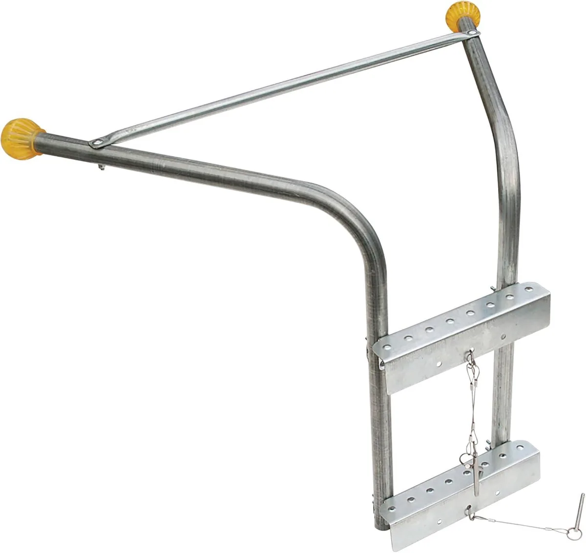Silver galvanised steel ladder stabiliser with 18.5 in standoff arms