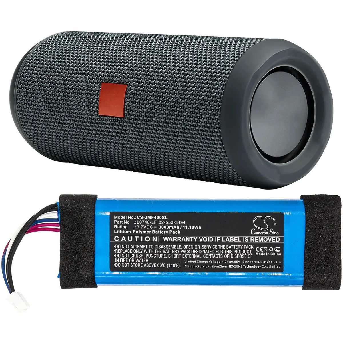  CS Cameron Sino 3000mAh 3.7V Battery for JBL Flip 3 SE/Stealth/Essential — product photo