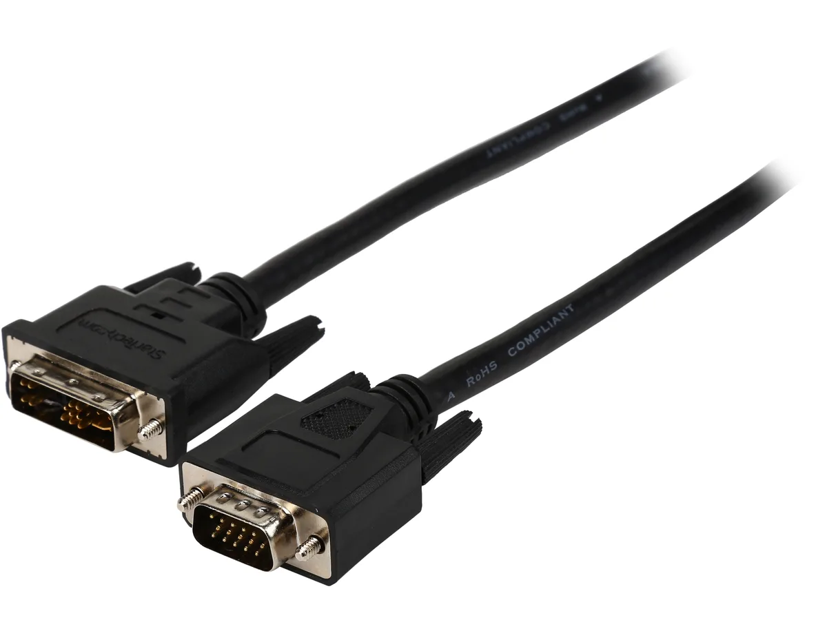 STARTECH STARTECH DVIVGAMM10 DVI to VGA cable 10 ft male to male black — product photo