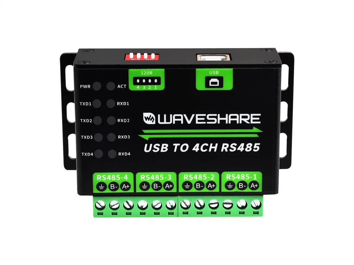 WaveShare WaveShare Industrial USB to 4Ch RS485 Converter 2 in 1 accessory — product photo