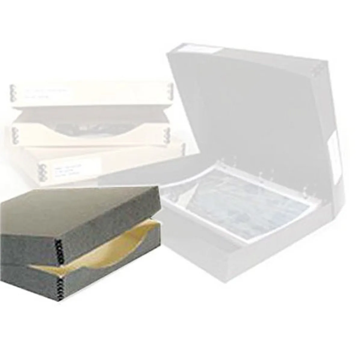 Archival Methods Archival Methods Three Ring Binder Box 12.25x13.25x1.5" Gray 50 pages — product photo