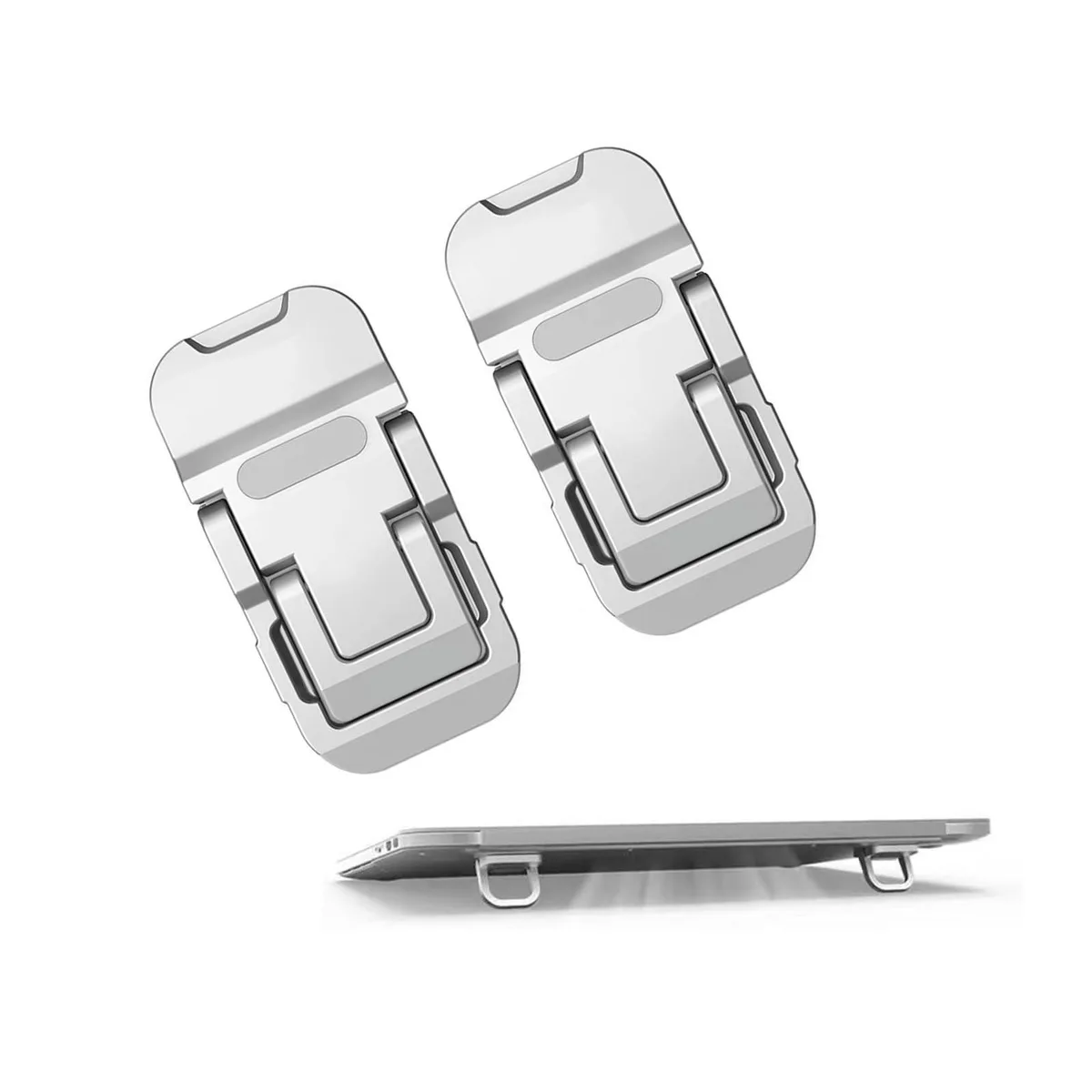  Elqoged ZHIJIA01 Laptop Stand Silver Two Gears 2PCS — product photo