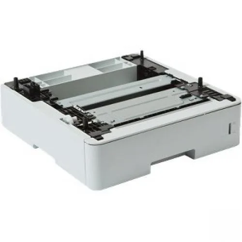 White rectangular paper tray with front handle and side rails