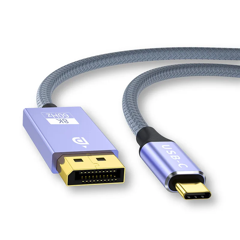 Corn Electronics Corn Electronics USB-C to DisplayPort 1.4 cable 32.4Gbps 8K@60Hz 4K@144Hz 2K@240Hz 1m Blue — product photo