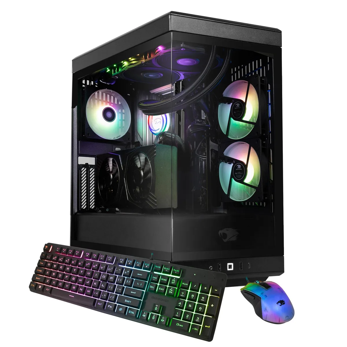iBUYPOWER iBUYPOWER Y40BA7N5802 gaming PC Ryzen 7 7800X3D RTX 5080 32GB DDR5 1TB NVMe — product photo