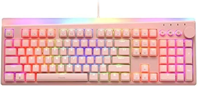 TAURKENAM TAURKENAM K71M Gaming Keyboard Gateron Brown Pink 104 Keys — product photo