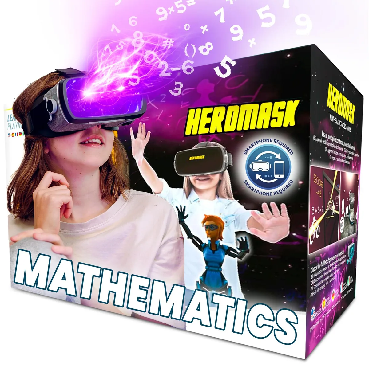  Heromask Educational VR Headset Mathematics Pack for Kids 5-12 Phone Powered — product photo