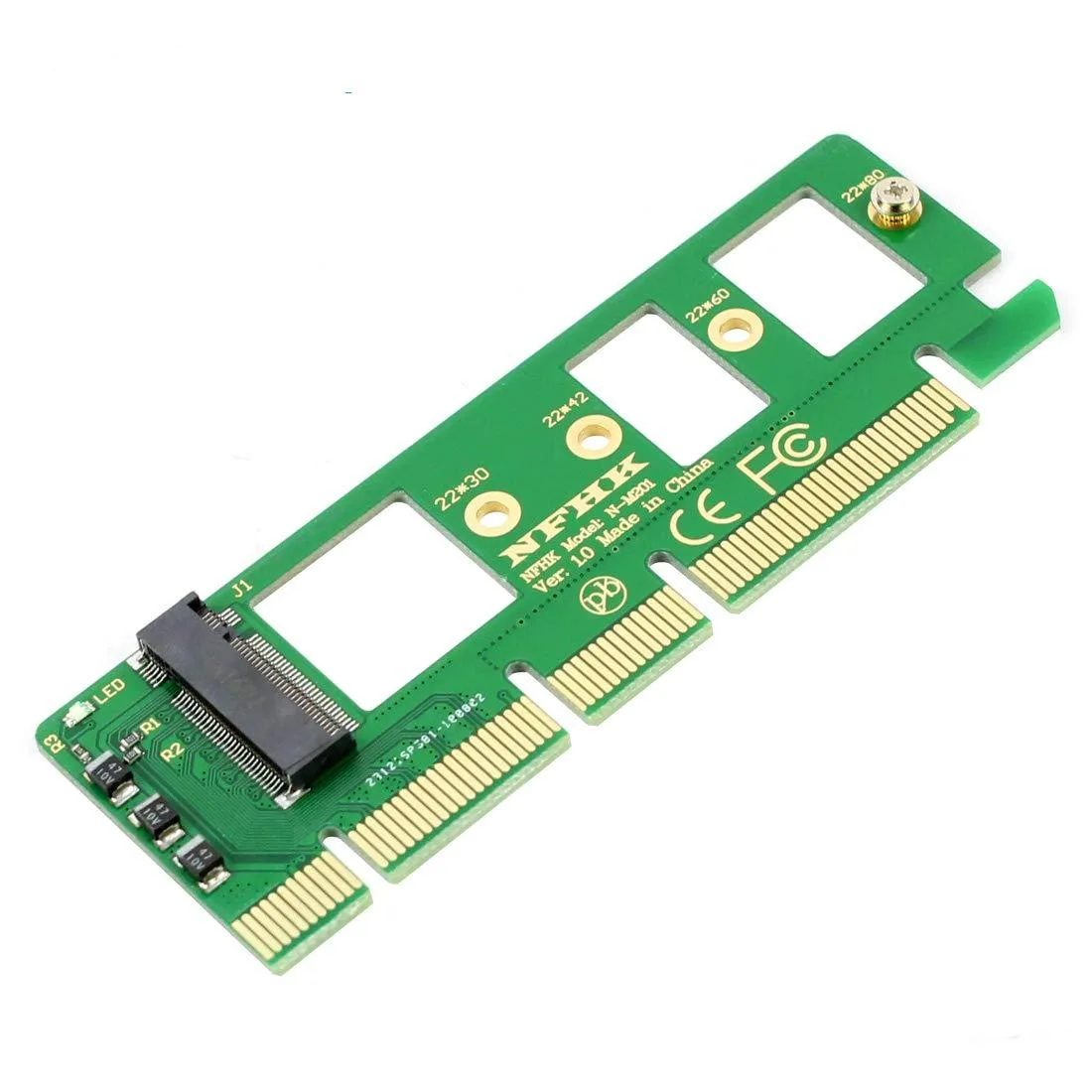 Vszerda Vszerda M-Key NVME SSD to PCI-E 3.0 Adapter Green — product photo