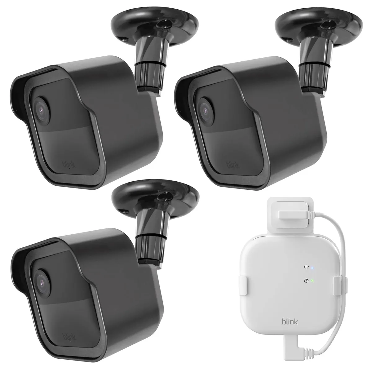  Flexible Twist Mount &amp; Weatherproof Housing for Blink Outdoor 4 (Black 3-Pack XR) — product photo