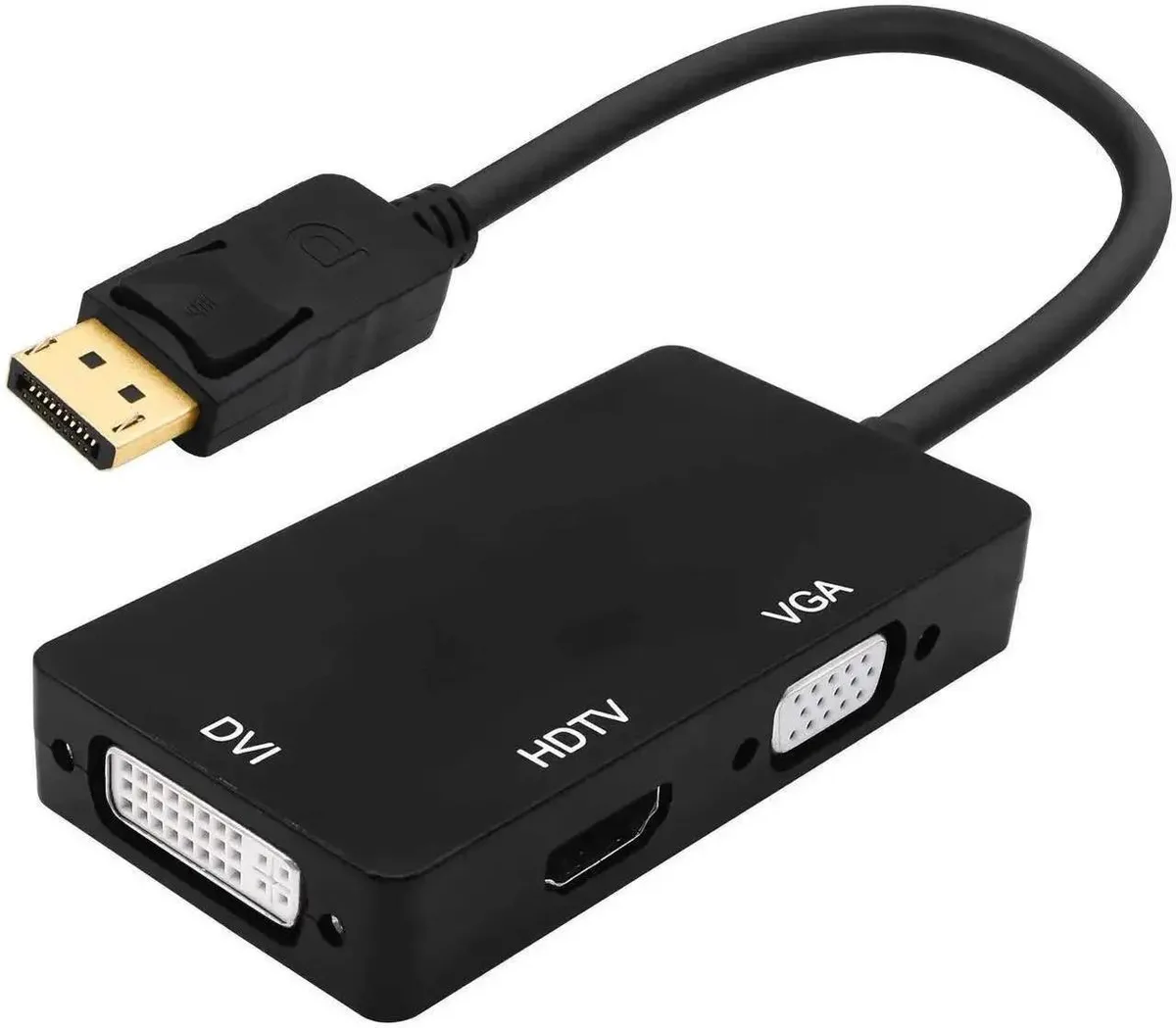 SMUGDESK SMUGDESK 3-in-1 DP Male to HDMI VGA DVI Female Adapter — product photo