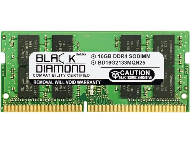 Black Diamond Memory Black Diamond Memory BD16G2133MQN25 16GB 260-Pin DDR4 SO-DIMM 2133 laptop RAM — product photo