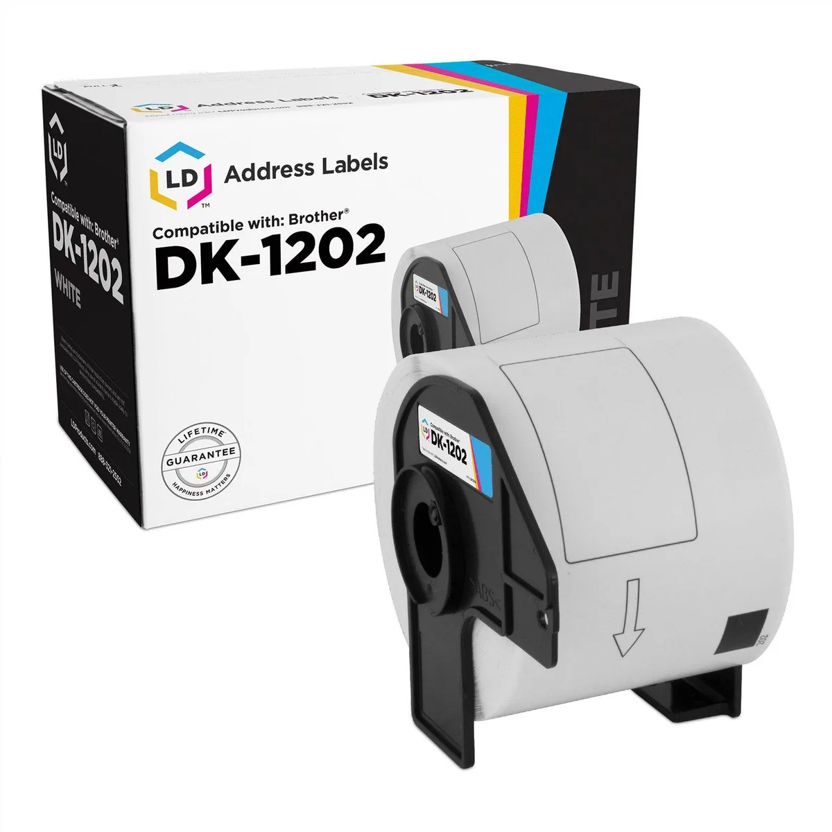 LD Products LD Products Compatible Shipping Label Roll Brother DK-1202 White 300-Pack — product photo