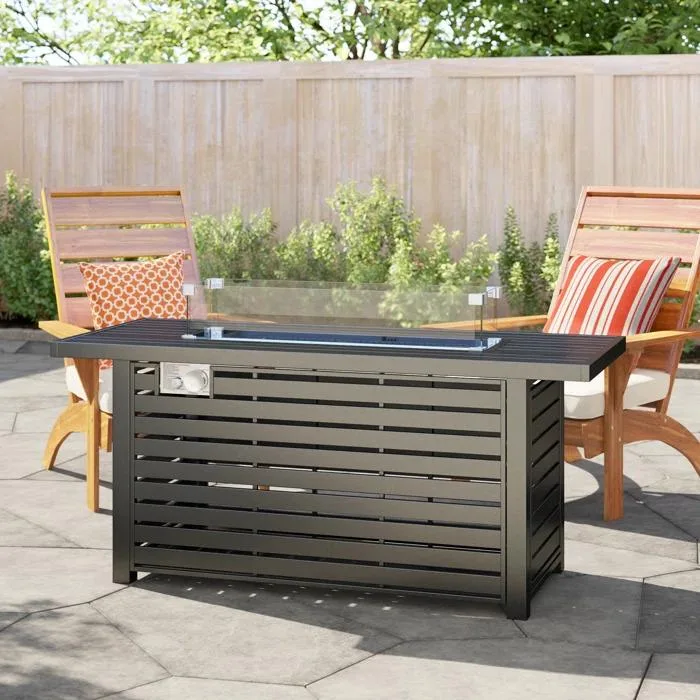 tuphen tuphen 24" Steel Propane Fire Pit Table with Cover — product photo