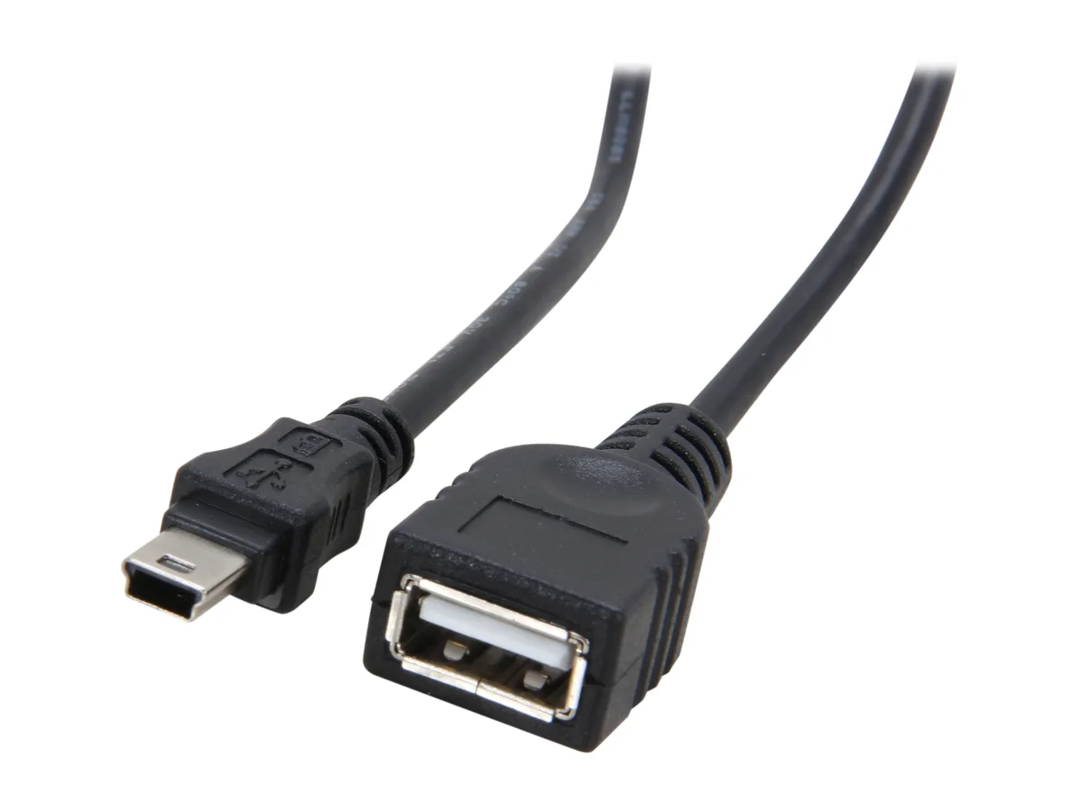STARTECH STARTECH USBMUSBFM1 USB 2.0 cable USB A to Mini B female to male 28 AWG — product photo