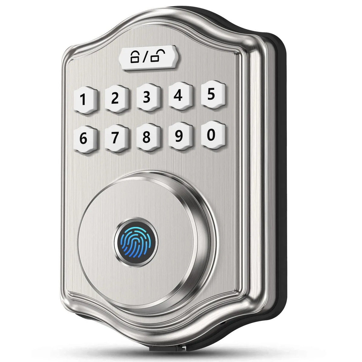  Meterk 52HZ Fingerprint Door Lock Black 250 codes 50 fingerprints — product photo