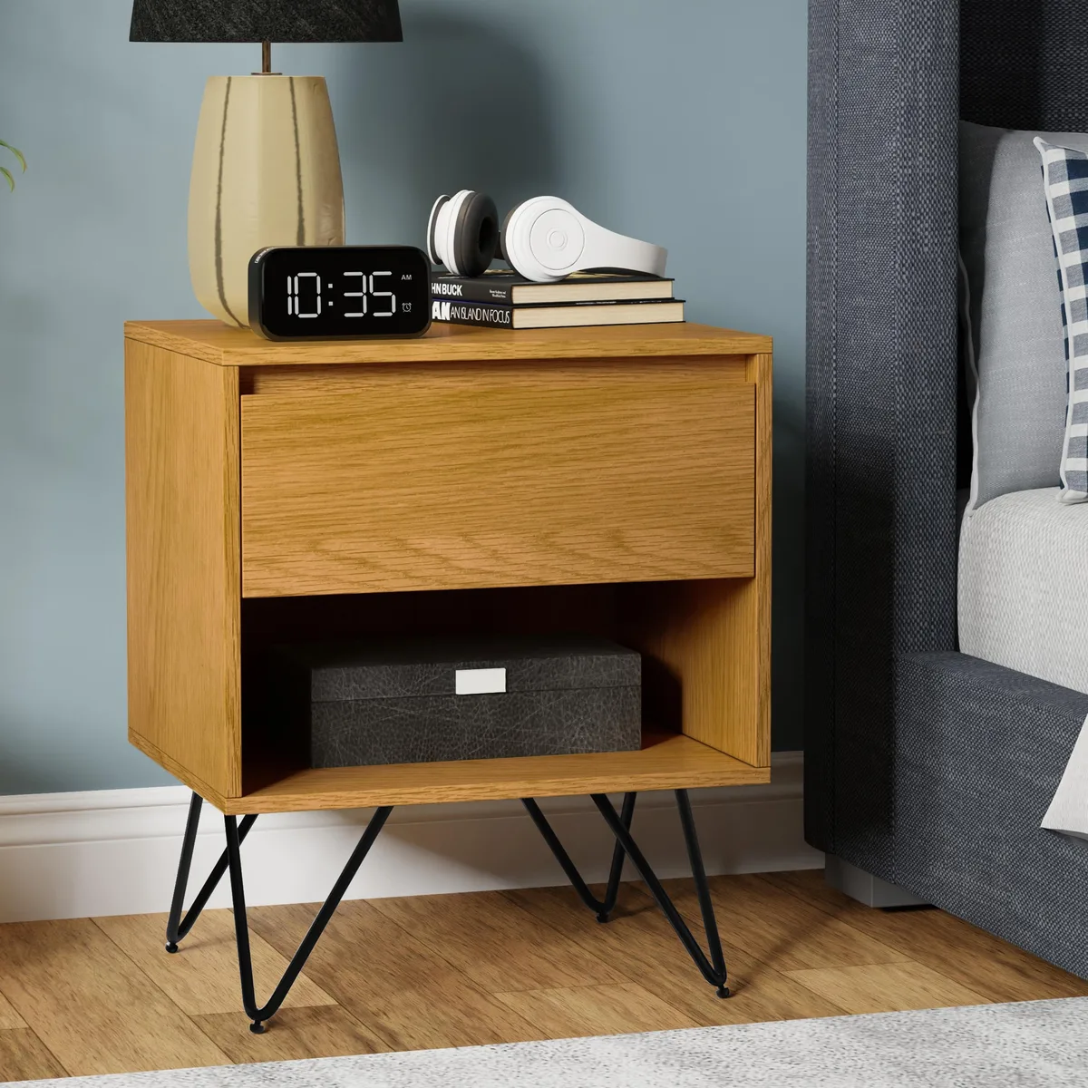tuphen tuphen Hunter Nightstand 16x20x24 Oak MDF Iron — product photo