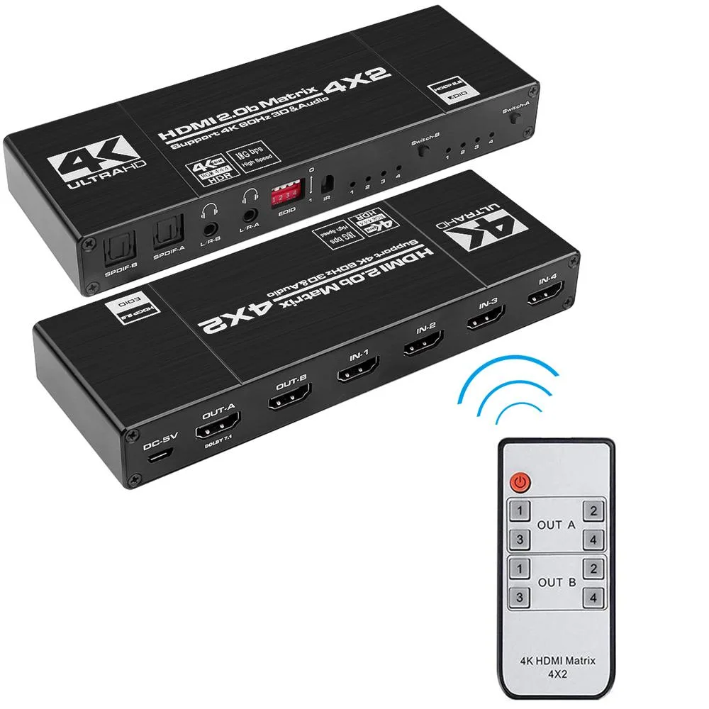 ESTONE ESTONE OZJ1-1 4x2 HDMI Matrix Switch 4K 60Hz — product photo
