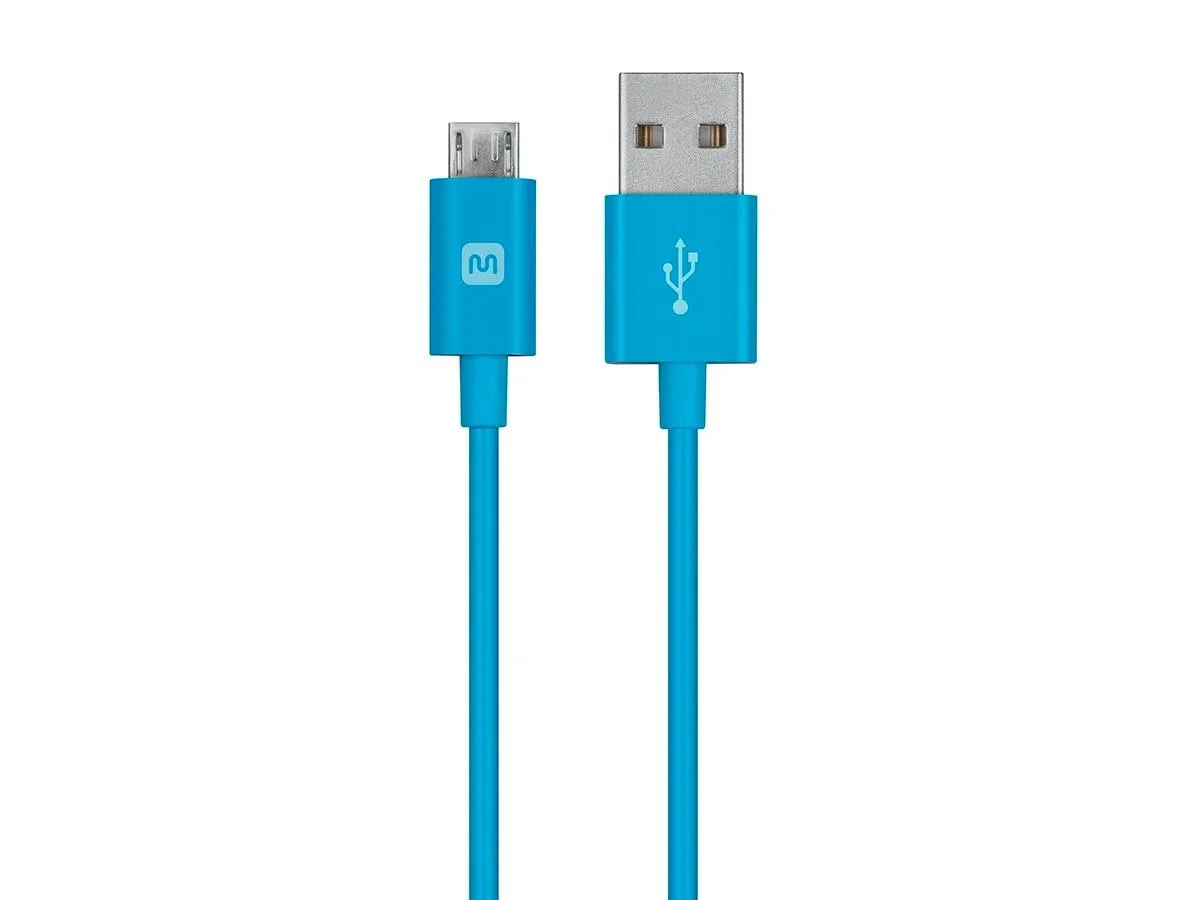 Monoprice Inc. Monoprice Inc. 113935 USB Type-A to Micro Type-B Cable 10 ft Blue 2.4A 22/30AWG Select Series — product photo