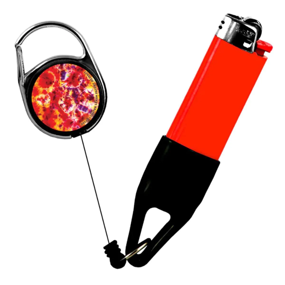 Lighter Leash Lighter Leash Retractable Lighter Holder Tye Dye Standard Size — product photo