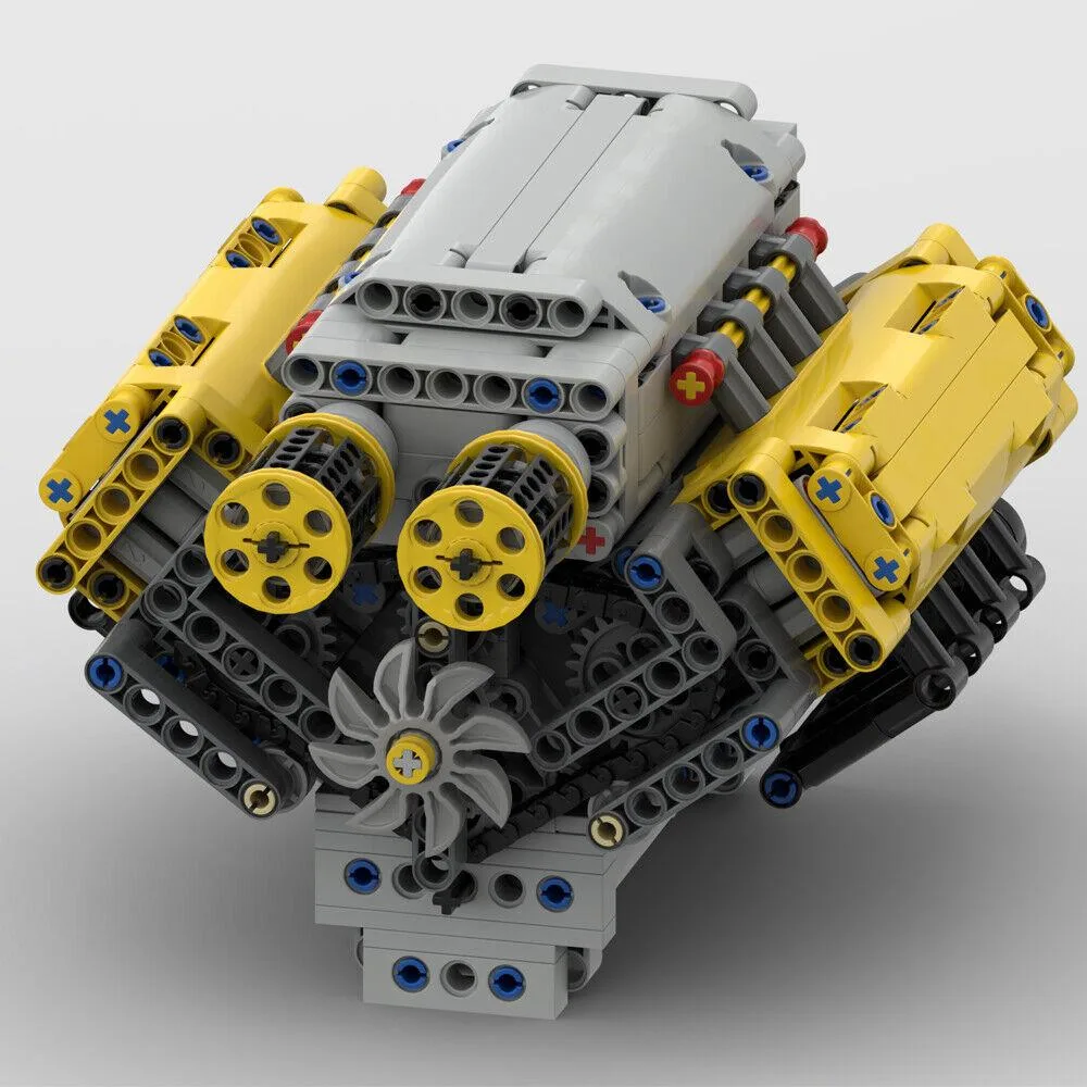 ZITIANYOUBUILD ZITIANYOUBUILD MOC-54607 V8 Engine 770 Parts — product photo