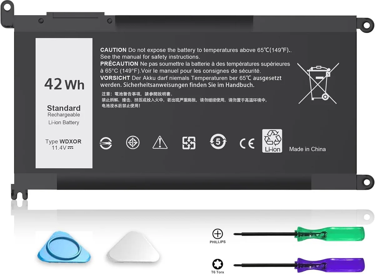 PISKEKAT PISKEKAT WDX0R laptop battery 11.4V 42Wh black — product photo