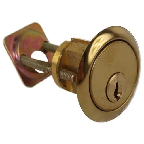 MAXTECH MAXTECH Polished Brass US3 Rim Solid Cylinder Door Lock 35-57mm — product photo