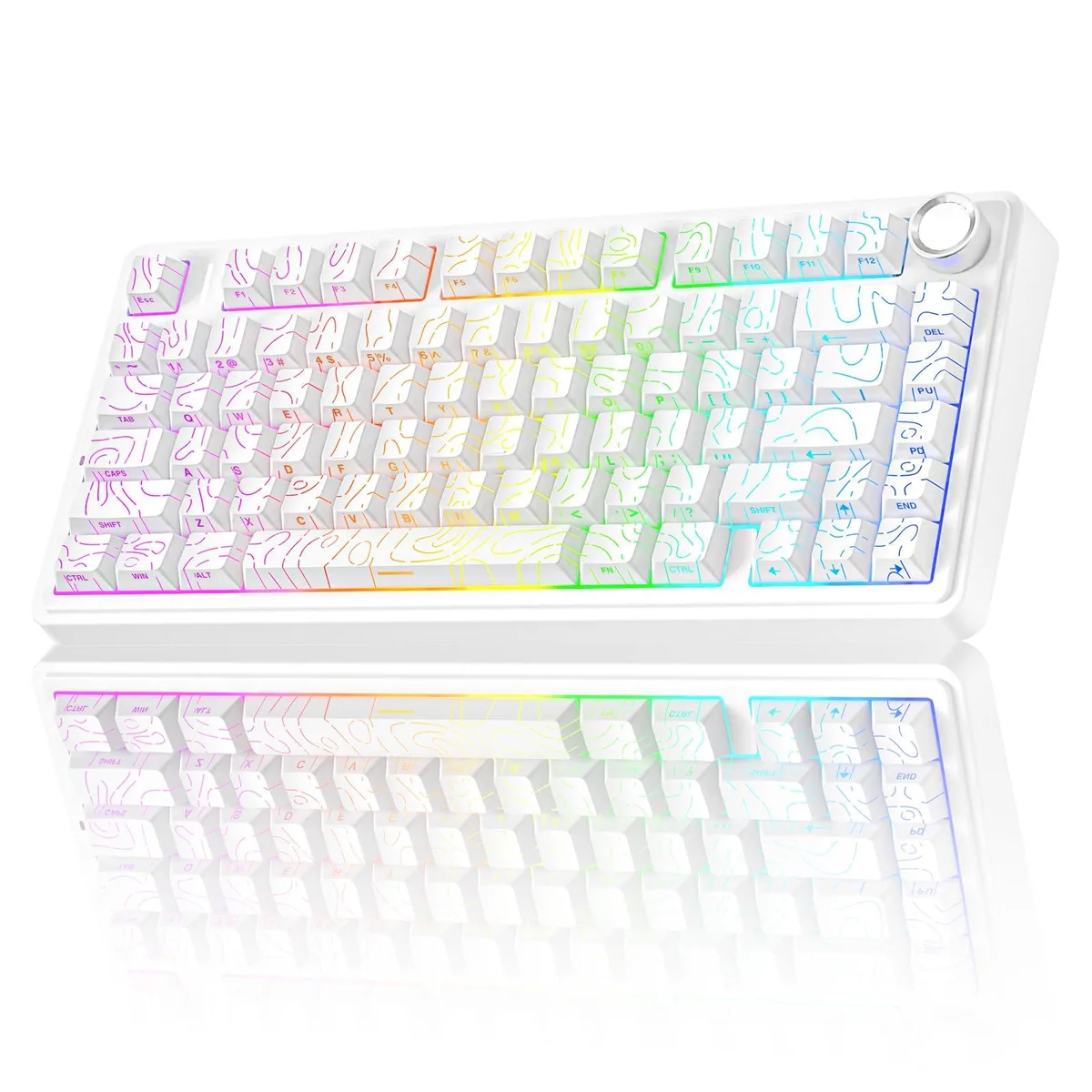  AULA F75 Pro 75% Wireless Mechanical Gaming Keyboard Line White — product photo