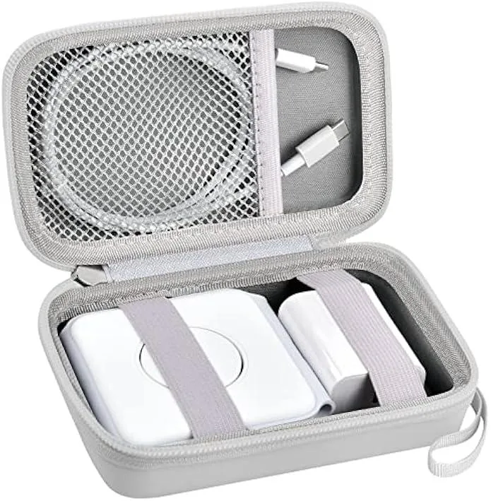 TAURKENAM TAURKENAM Hard Travel Case for 3-in-1 Wireless Charger, White — product photo