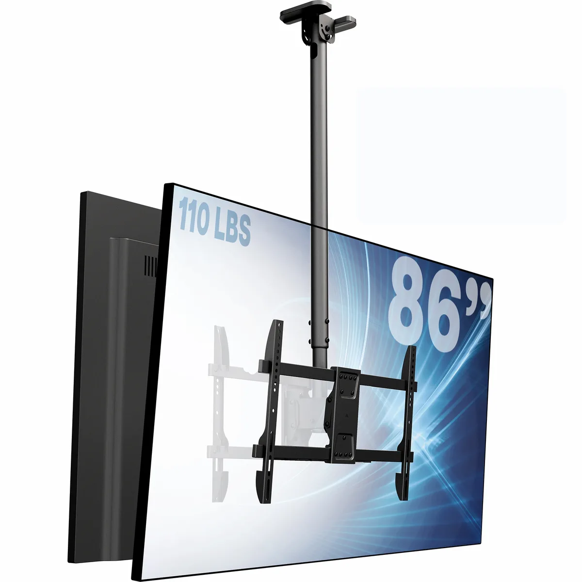 VIVO VIVO Back-to-Back Dual TV Ceiling Mount 43-86" 5.5ft Pole — product photo