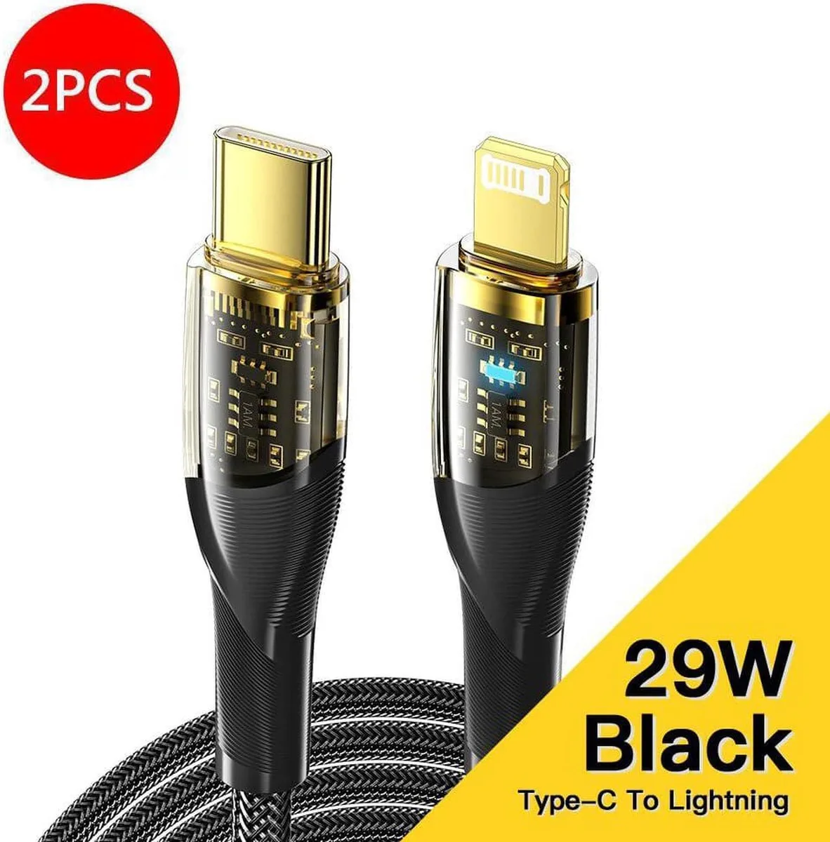 SMUGDESK SMUGDESK USB C to Lightning Cable 3.3ft 2-pack 3A PD 29W MFi Certified — product photo