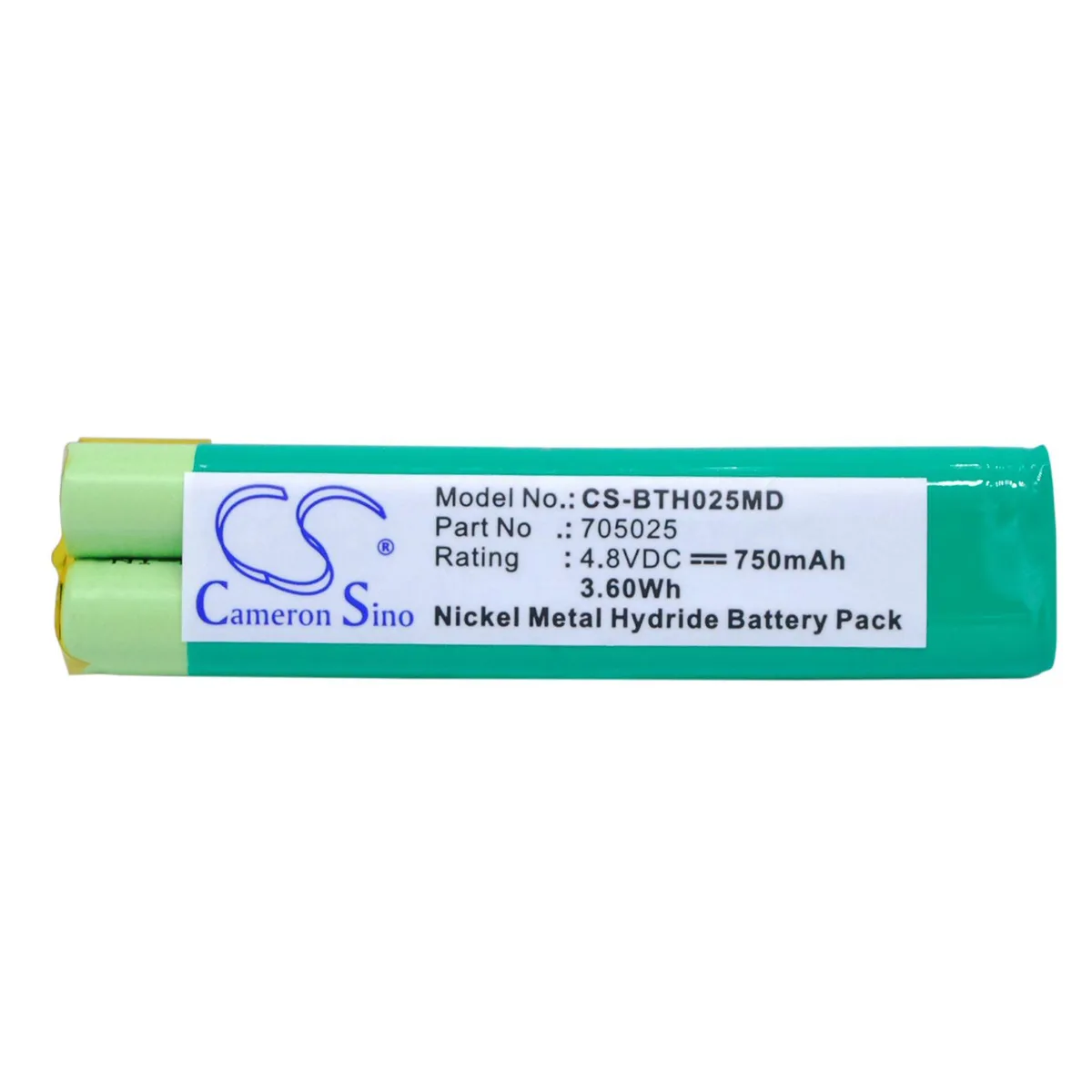 Cameron &amp; Co Cameron &amp; Co DS-CS-BTH025MD Ni-MH 4.8V 750mAh Green battery — product photo
