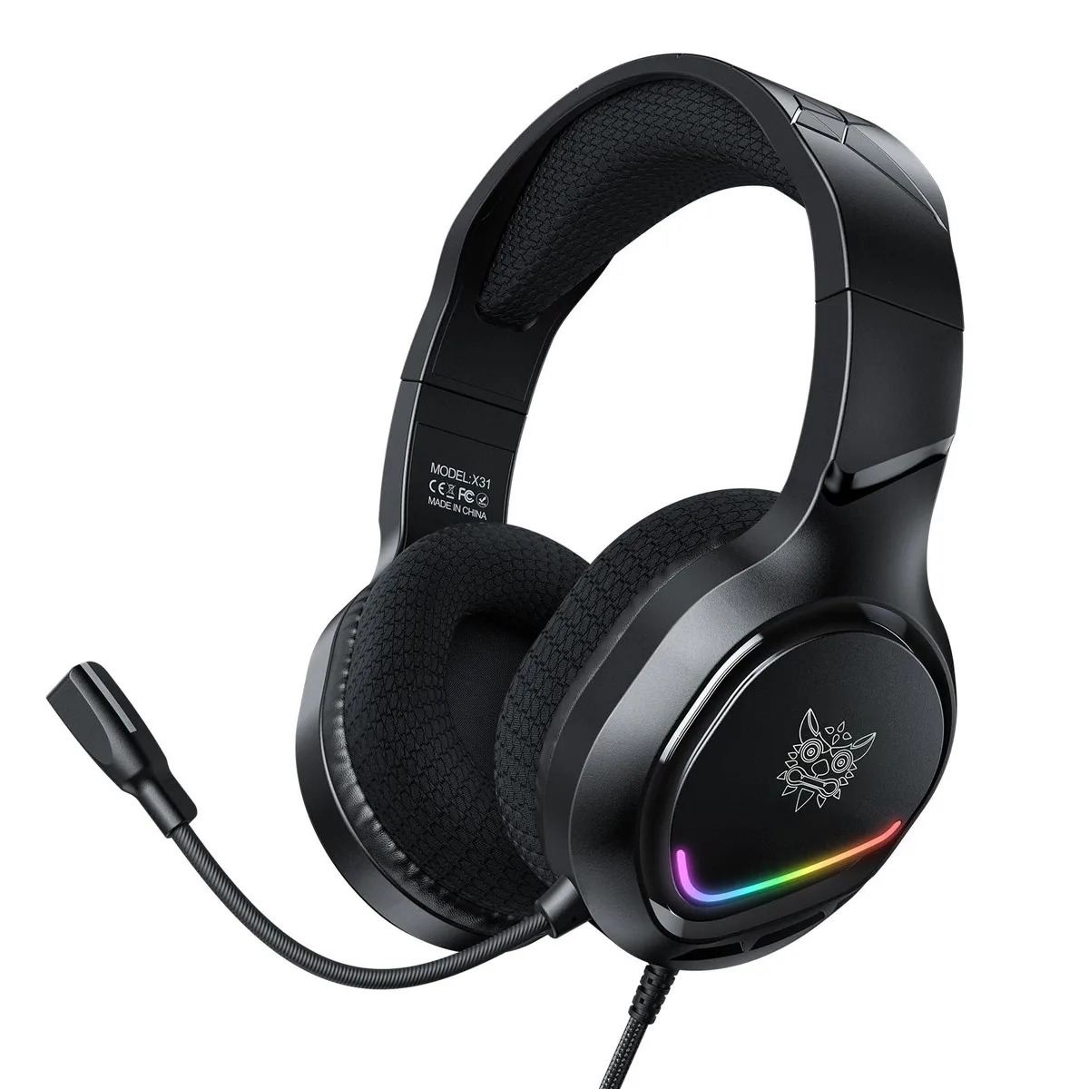 HUO JI X-31 Gaming Headset Black 3.5 mm Wired RGB — product photo