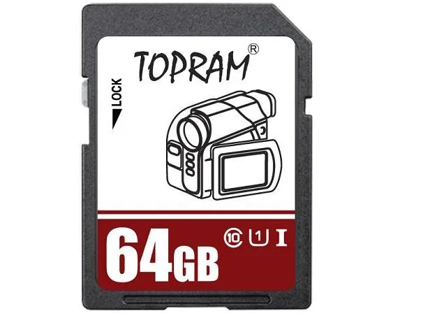 TOPRAM TOPRAM TR64GSDXCUHS1 64GB SDXC Class 10 UHS-I memory card — product photo