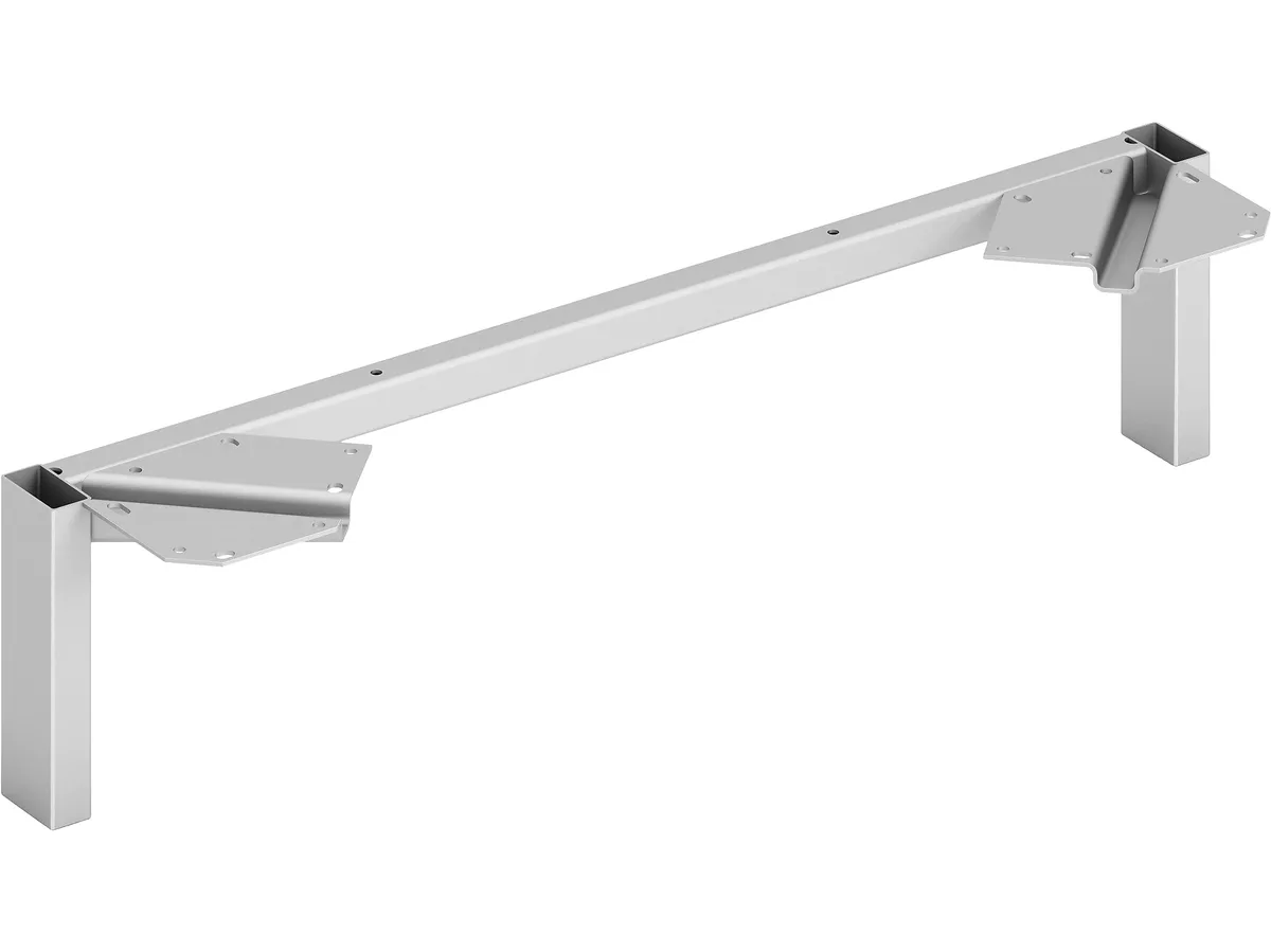 HON HON HONLPLSL30SVR 7" Metal Credenza Leg Support Silver 23.75"D — product photo
