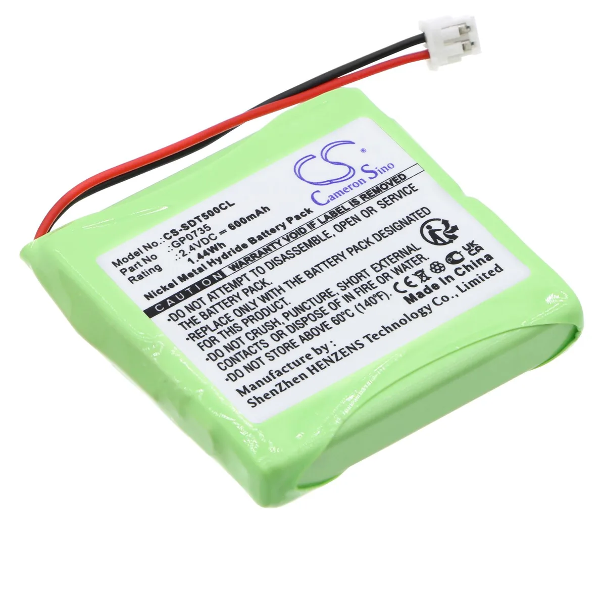 Cameron &amp; Co Cameron &amp; Co DS-CS-SDT500CL Ni-MH 0.6 Ah green telephone accessory — product photo