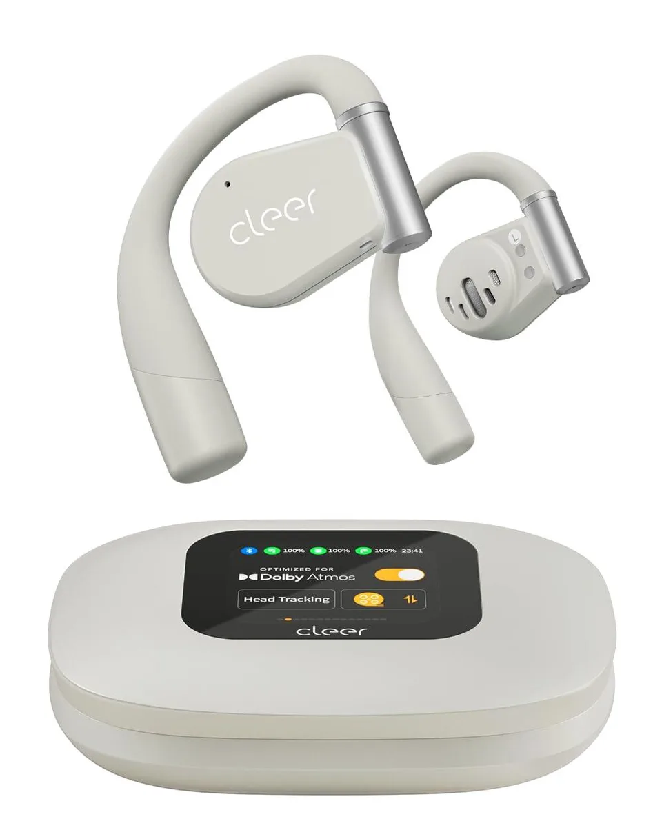 Cleer Cleer ARC 3 Open-Ear Earbuds Light Grey 16.2mm 50hr Bluetooth 5.4 IPX7 — product photo
