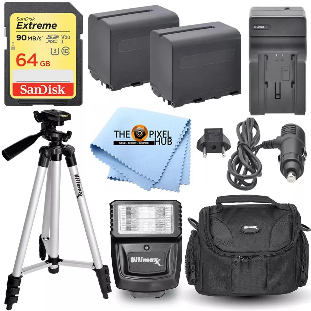 Ultimaxx Ultimaxx 8-Piece Accessory Kit Sony HXR-MC2500 7800mAh 64GB 50in 57in — product photo