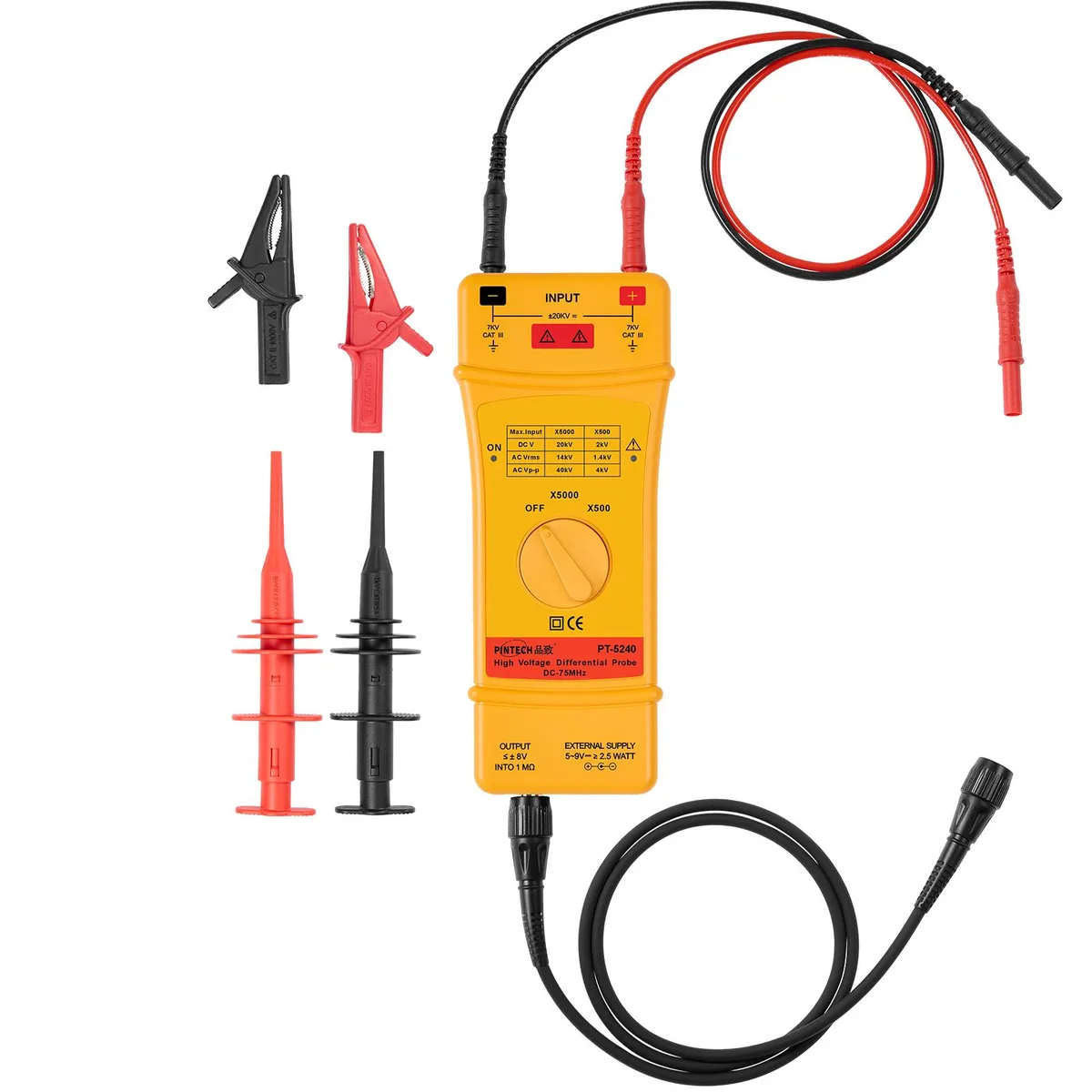 Pintech Pintech PT-5240 40kV 75MHz 500X/5000X differential probe measurement tool — product photo