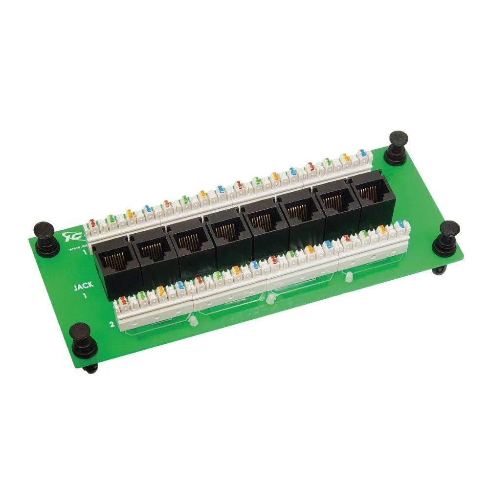 ICC Data 6 CAT6 Switch Module 8 Port 250MHz PoE++ 100W UL Listed Push-Pin Mount Fits 14 21 28 Enclosures — product photo