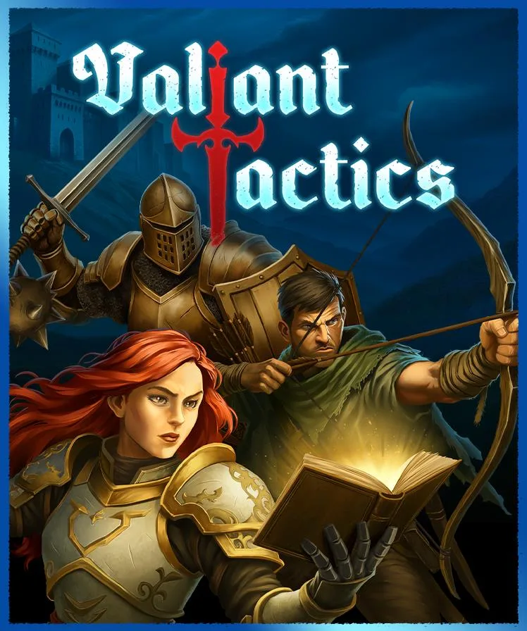 Steam digital code card for Valiant Tactics turn-based roguelite RPG