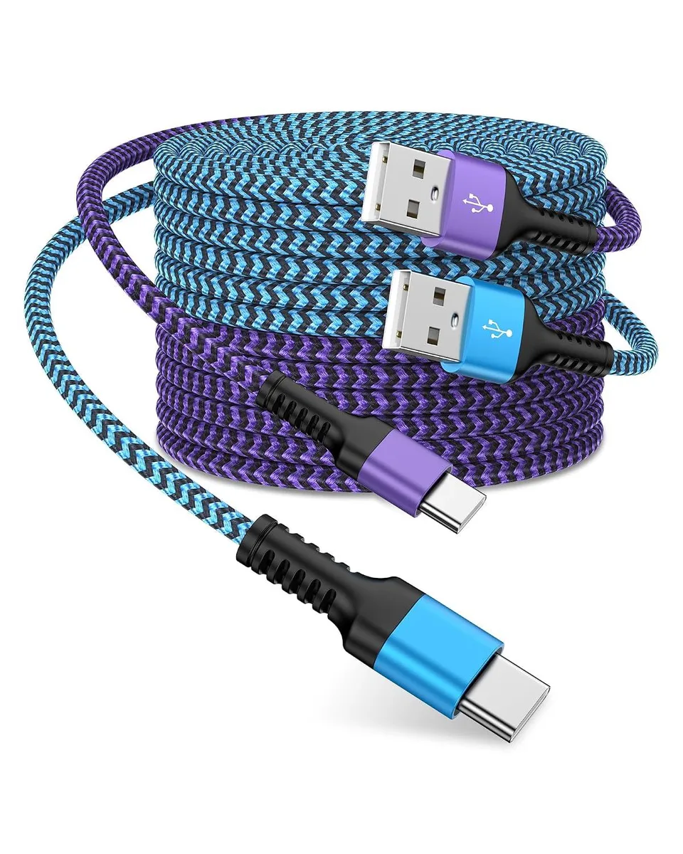 Kootion Kootion USB C to USB A cable 10ft 2-pack braided 3.1A 480Mbps — product photo