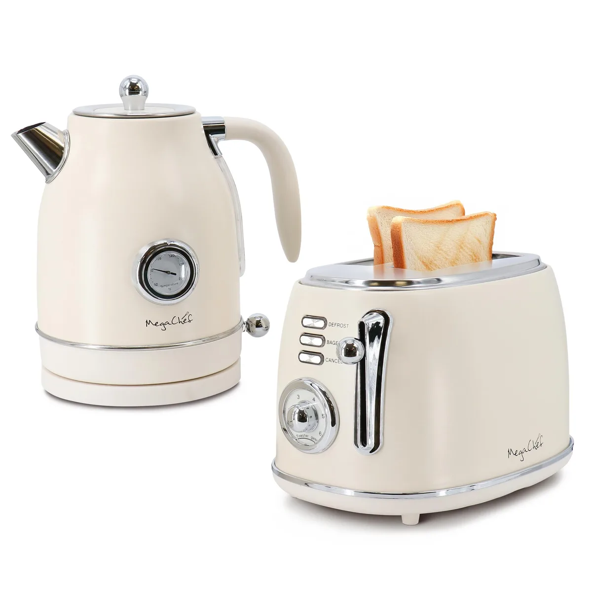 MegaChef MegaChef 510120245M 1.7 Quart Kettle &amp; 2 Slice Toaster — product photo