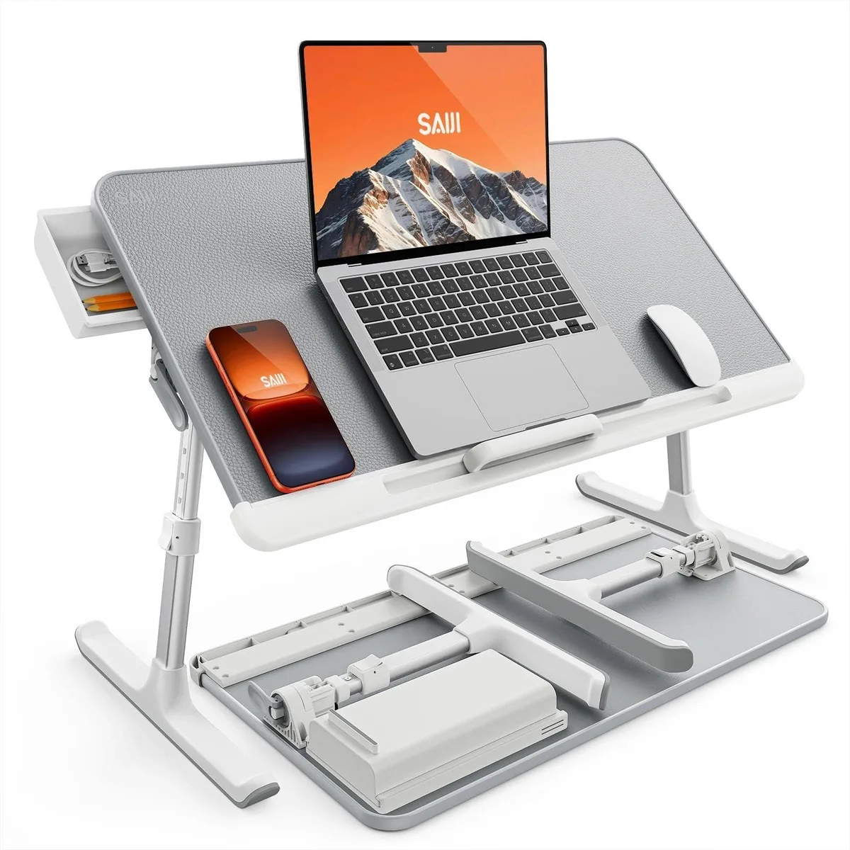 DNBeffulgent DNBeffulgent SAIJI K7M-G Adjustable Lap Desk 24.8" Gray — product photo