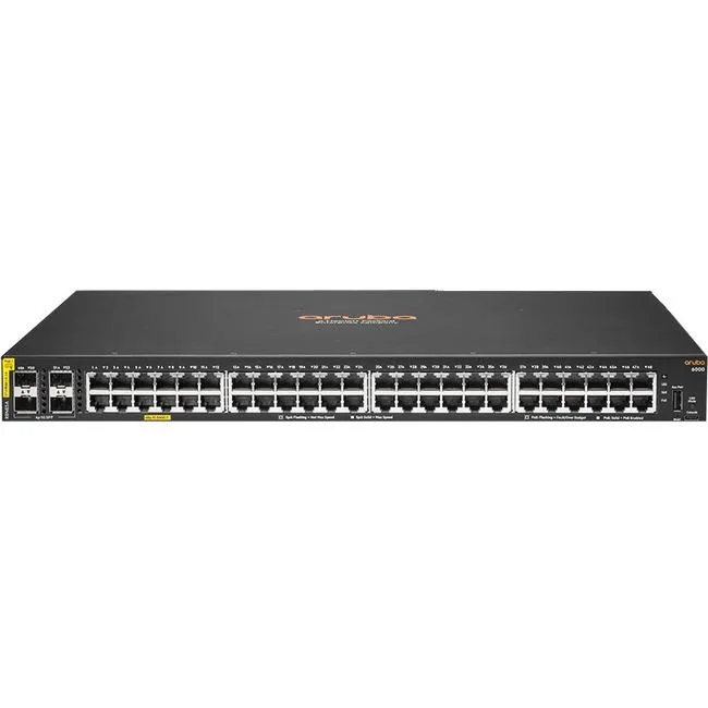 HP HP Aruba CX 6000 48G Class4 PoE 4SFP 370W network switch — product photo