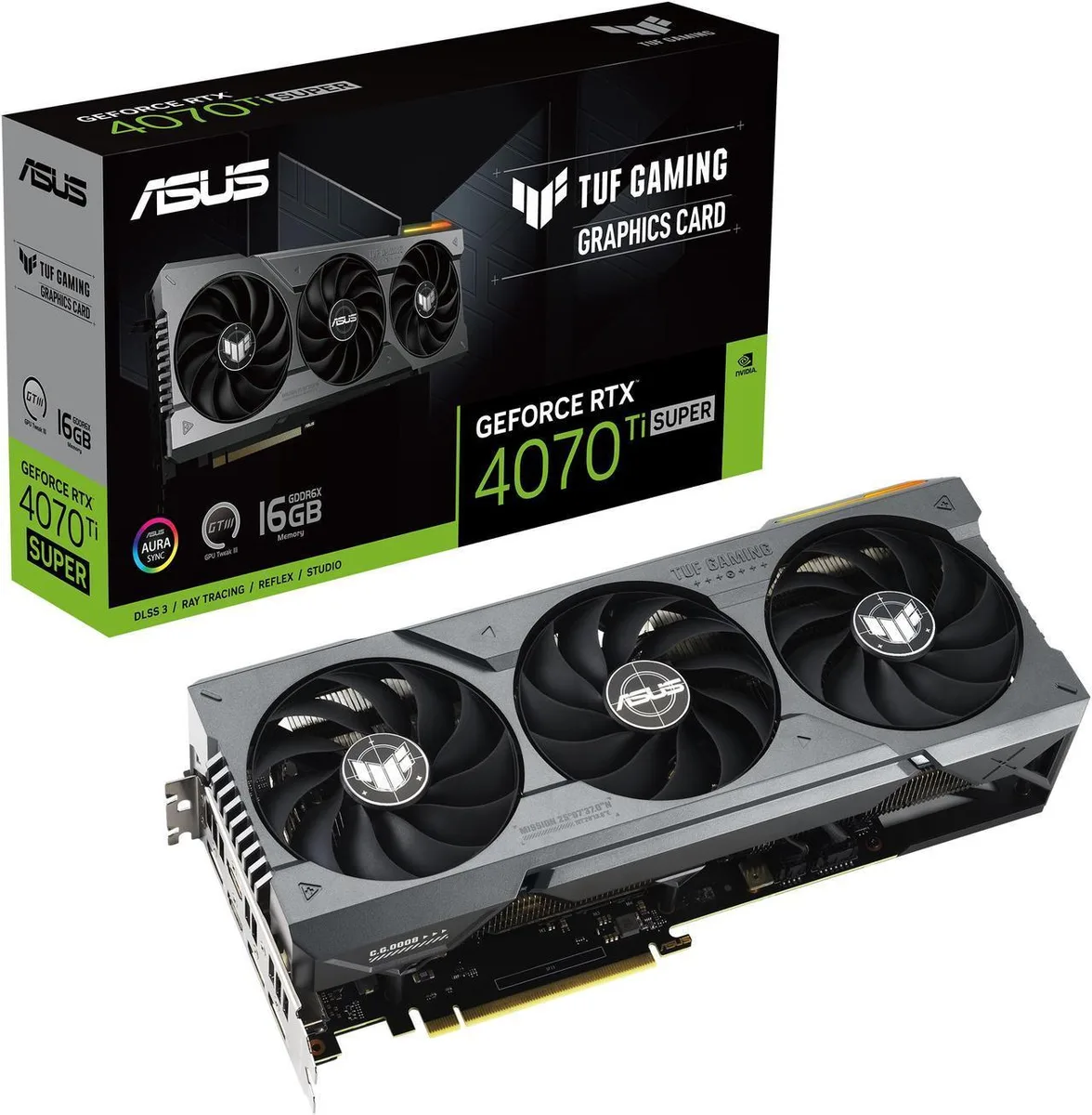 ASUS ASUS RTX 4070 Ti SUPER 16GB GDDR6X TUF Gaming graphics card — product photo